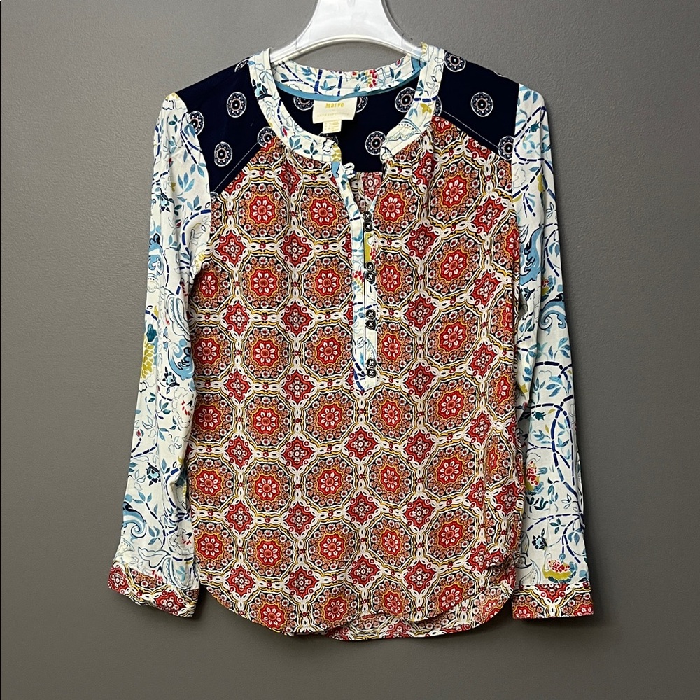Maeve by Anthropologie Multicolor Floral Blouse - Size 2